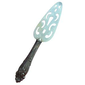 Vintage Sterling Silver Handle Pie Server Stainless Steel Blade 9.5" Openwork